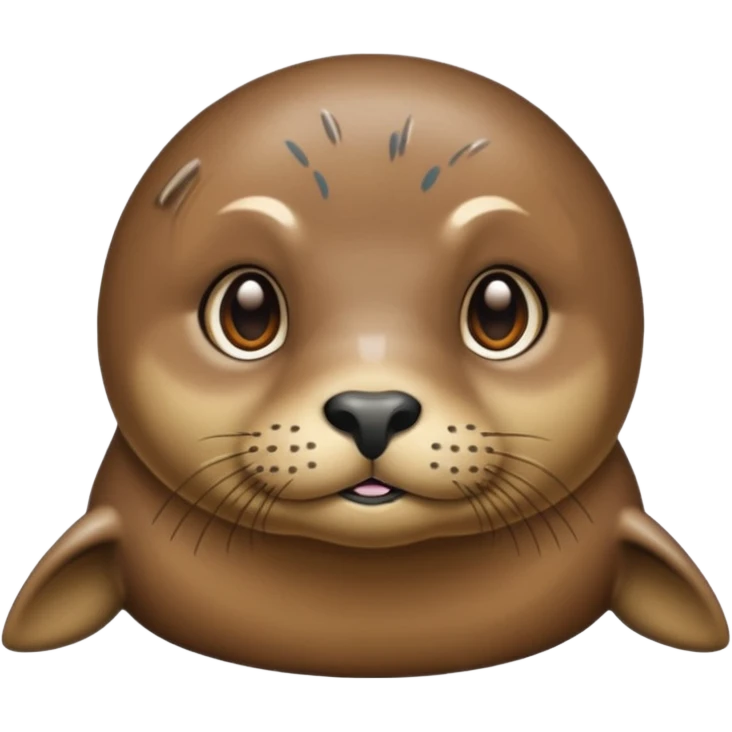 Seal with brown hair emoji