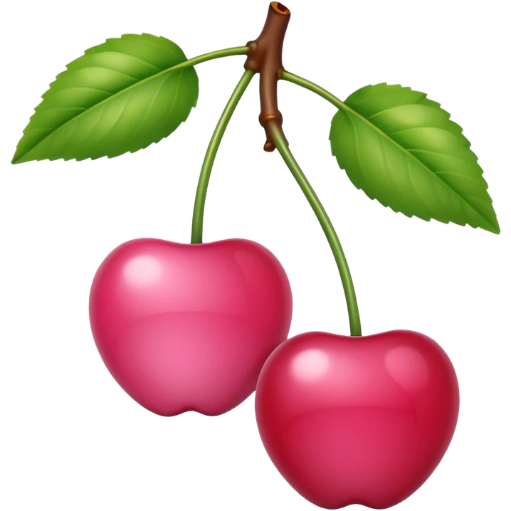 pink cherries  emoji