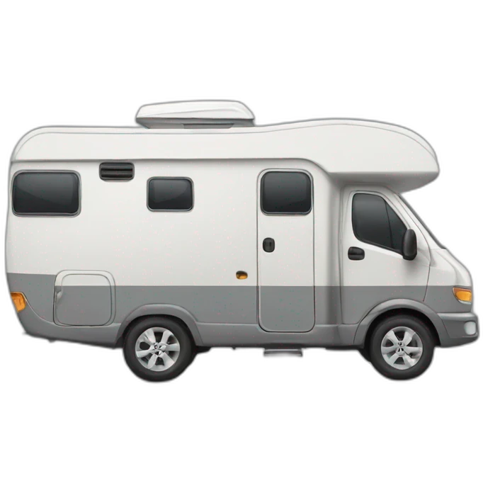 Grey camping car emoji