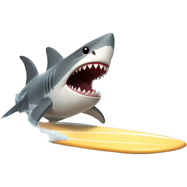 Shark surfing  emoji