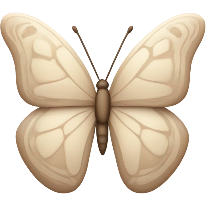 beige butterfly emoji