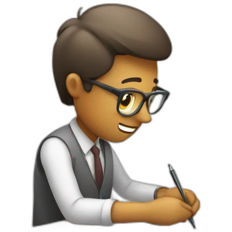 an architect drawing a plan emoji