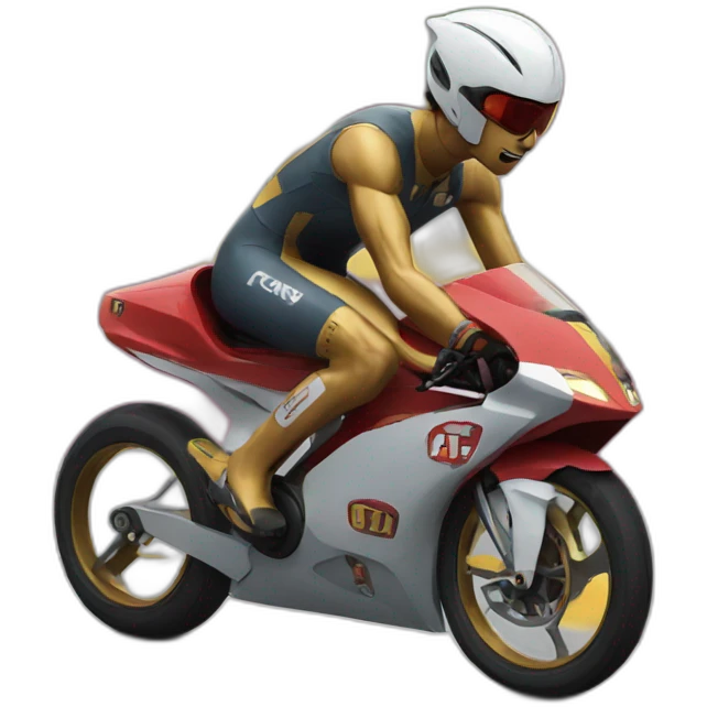 Cat racing Ironman emoji