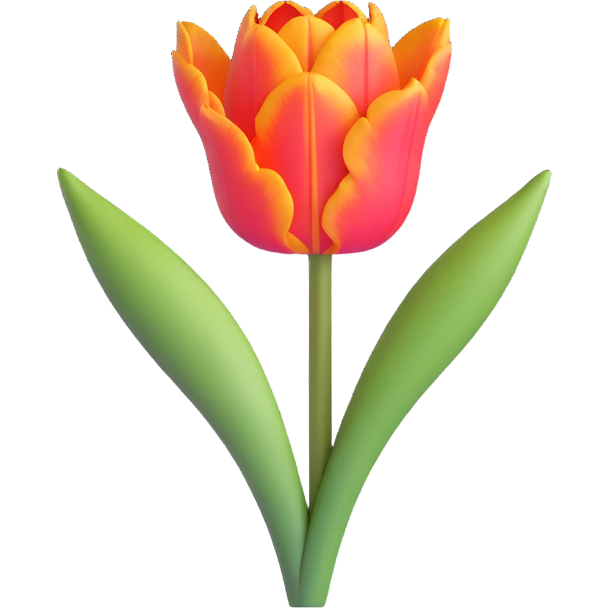 Elegant tulip flower with detailed petals and realistic texture emoji