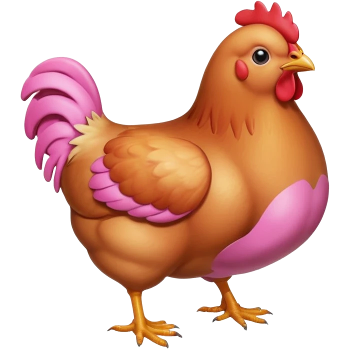 Chicken butt emoji