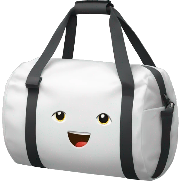 white shoulder gym bag emoji