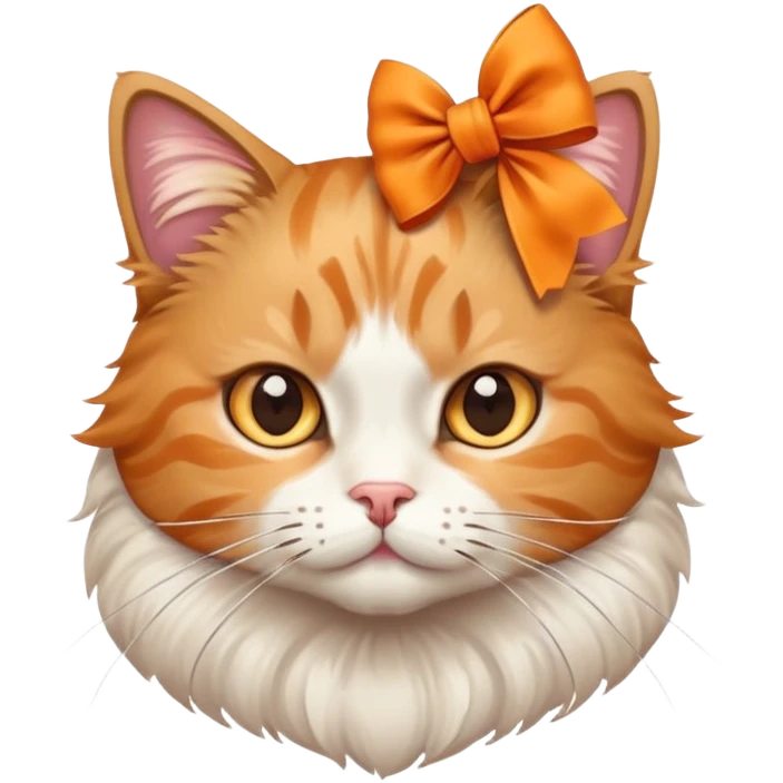 A cat with a bow on its head emoji