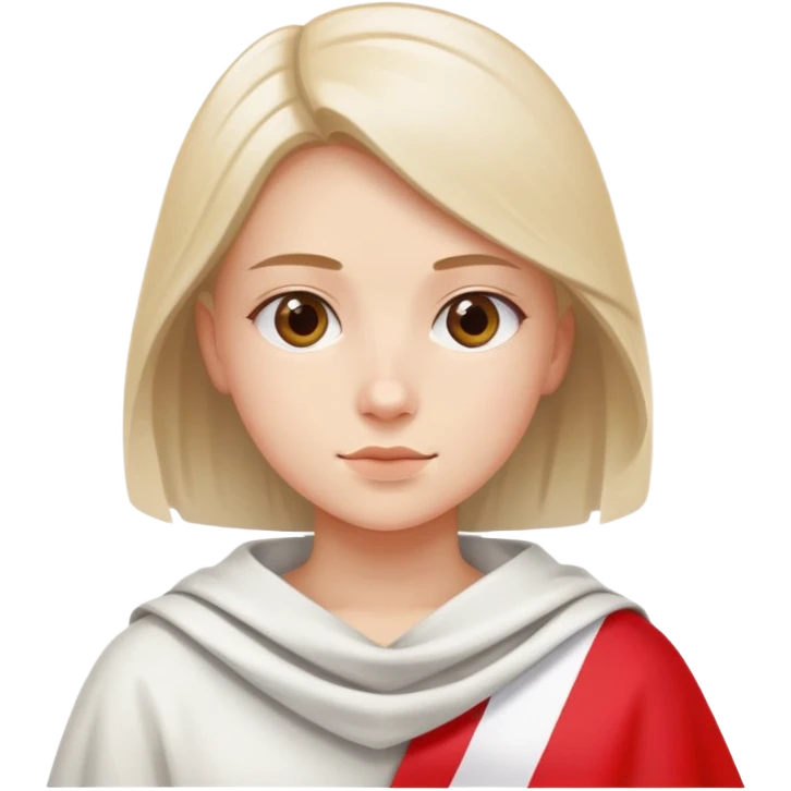 student with a Polish flag draped over shoulders emoji