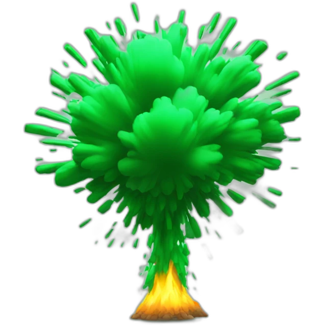 Explosion green emoji