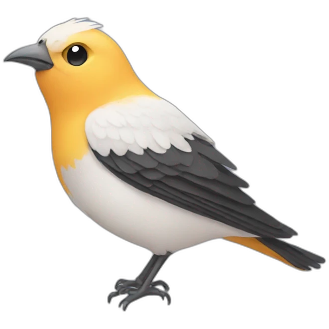 A bird wearing a crop top emoji