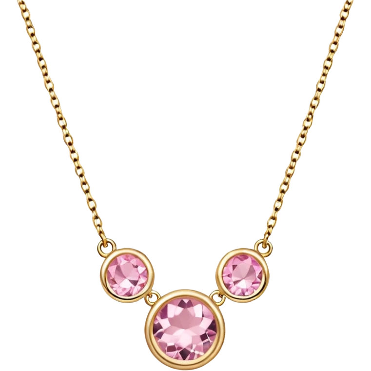 Gold and light pink necklace emoji