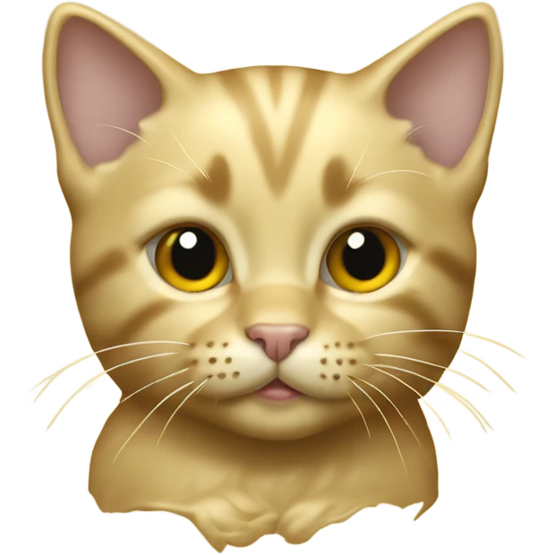 Kitten made of solid gold emoji