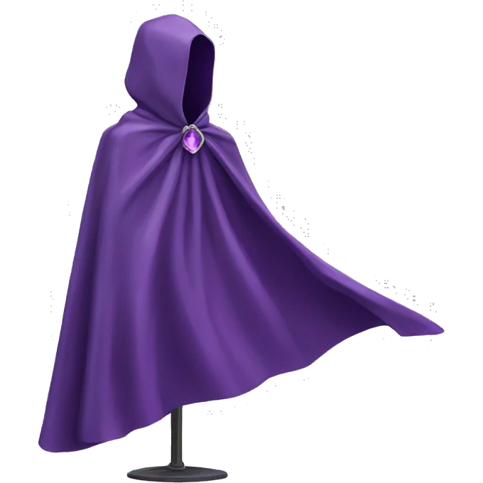 faceless mannequin flapping amethyst gemstone cape emoji