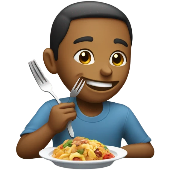 A person eating  emoji