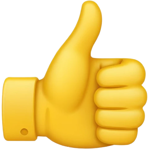 thumbs up emoji, positive and bold emoji