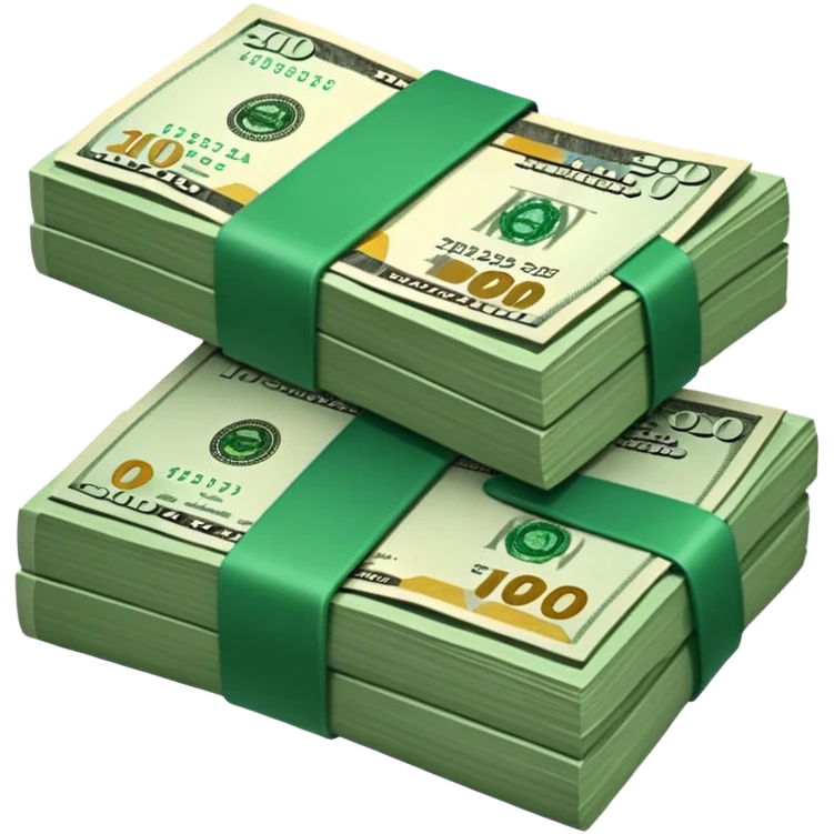 dollars paper money bundle emoji