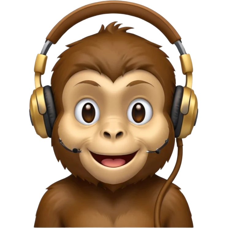 monkey with headphones emoji
