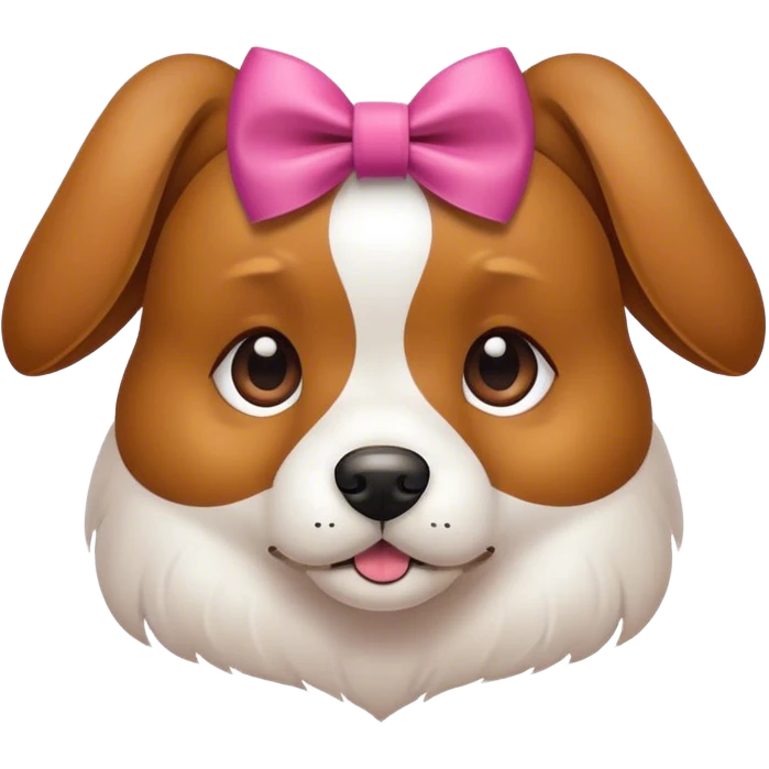 Dog with a bow emoji