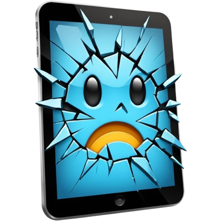 shattered tablet screen emoji