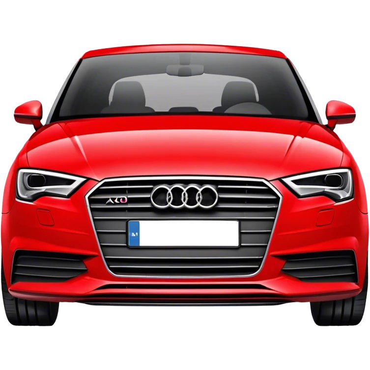 Red Audi A3 2014 front facing emoji