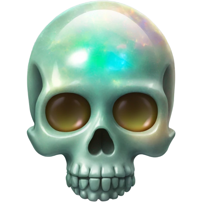 Opal gemstone skull emoji