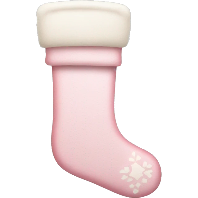  light pink Christmas stocking emoji