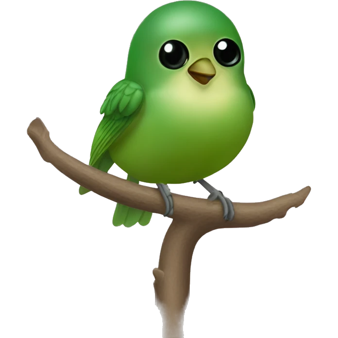 Paloma verde sobre la barandilla  emoji