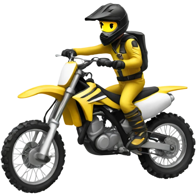 Yellow dirtbike emoji