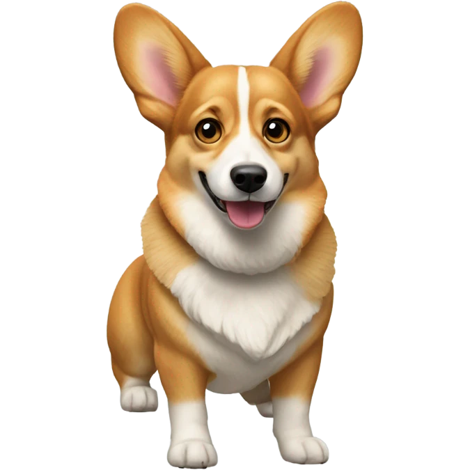 realistic solo corgi portrait emoji
