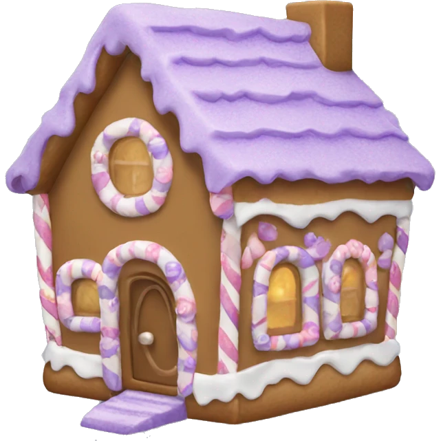 Lavender gingerbread house emoji