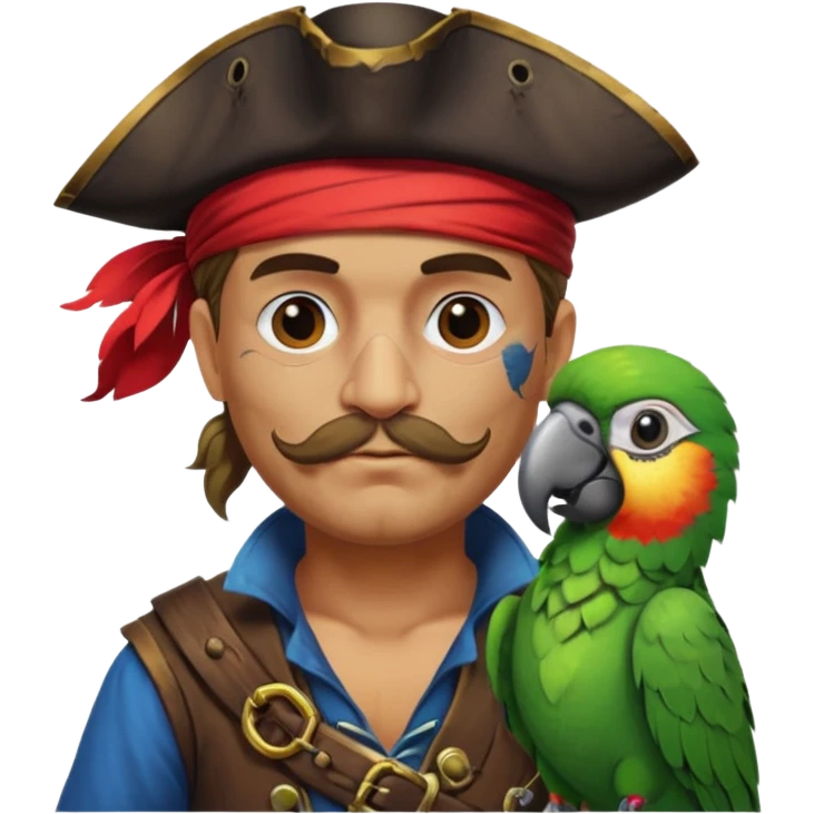 pirate and parrot emoji