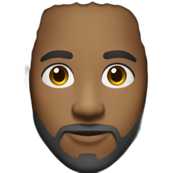 african american male with medium toned skin, that has long dread locks that are pulled back.  He also has a stubbly, short gray beard emoji