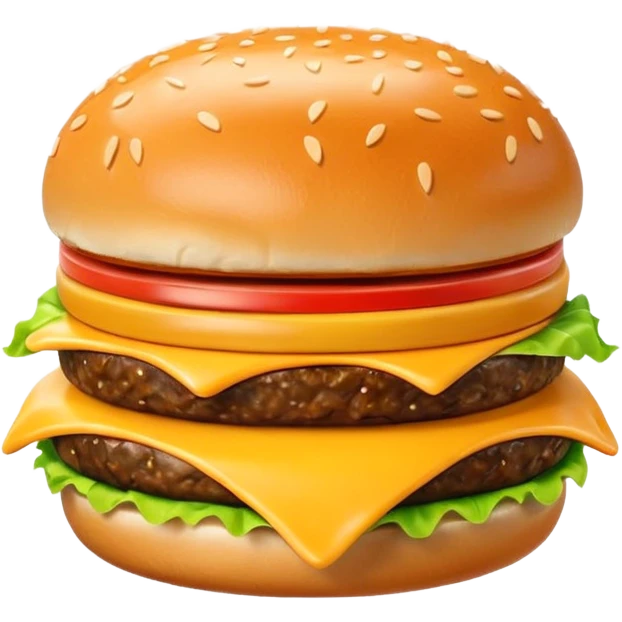 A cute 3D emoji-style letter “A” shaped like a burger, glossy finish, sesame bun forming the top and bottom, melted cheese, lettuce and patty integrated into the letter shape, smooth cartoon design, soft lighting, clean background, high-quality modern emoji look. emoji