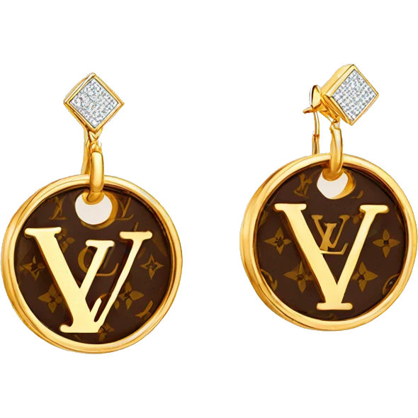 Louis Vuitton earrings  emoji