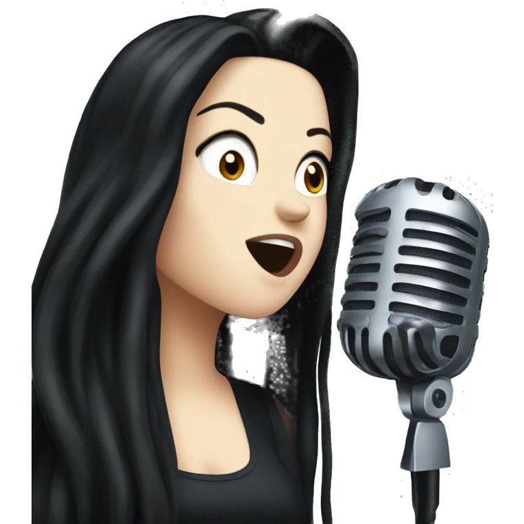 amy lee singing with microphone emoji