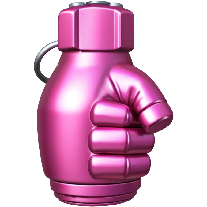 Pink fist grenade emoji
