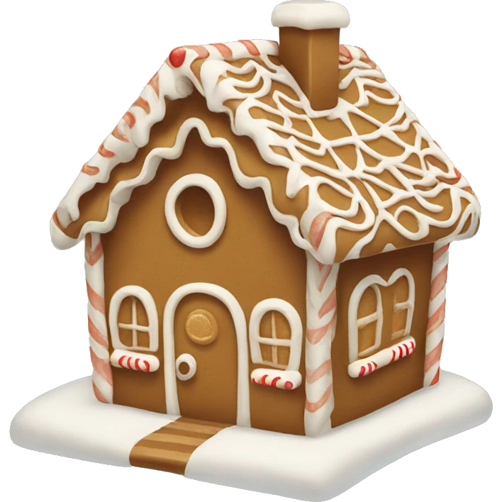 Beige gingerbread house emoji
