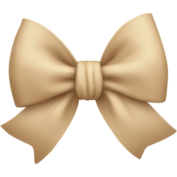 Beige bows emoji