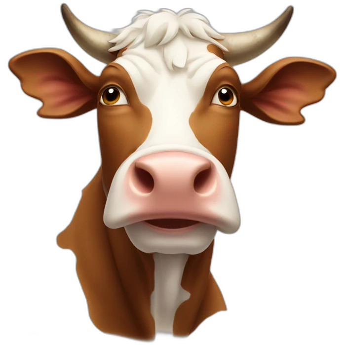 Drunk cow emoji