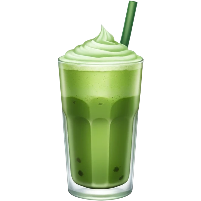 iced matcha in clear cup  emoji