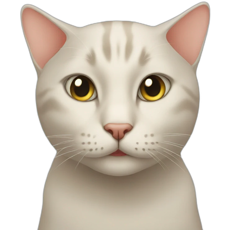 Bald cat emoji