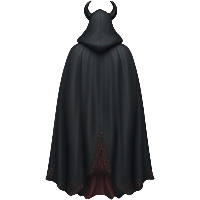 devil cloak and cape, front and back view emoji