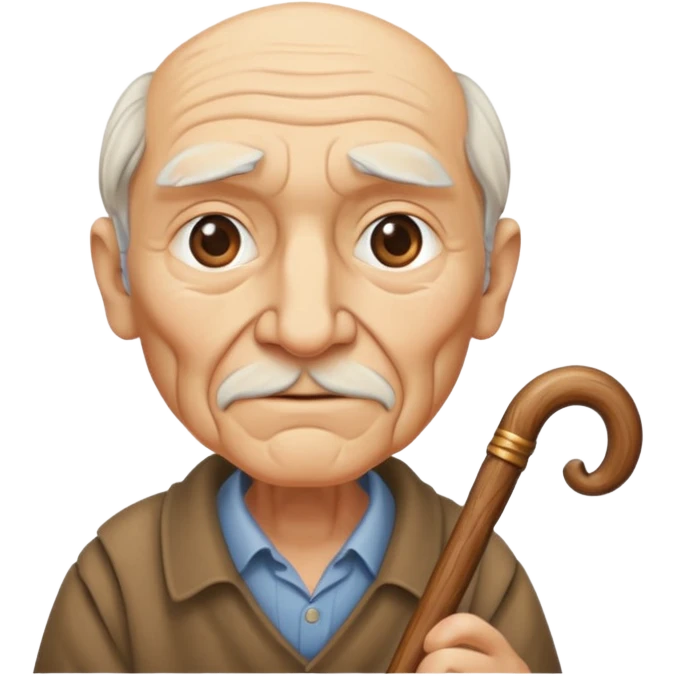 IDOSO COM BENGALA emoji