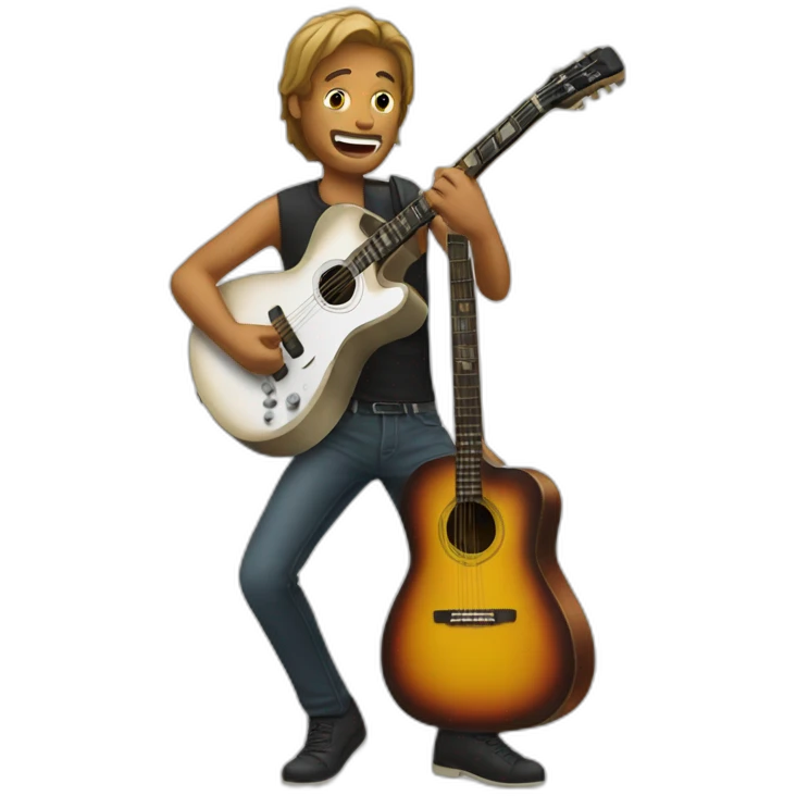 man playing guitar emoji