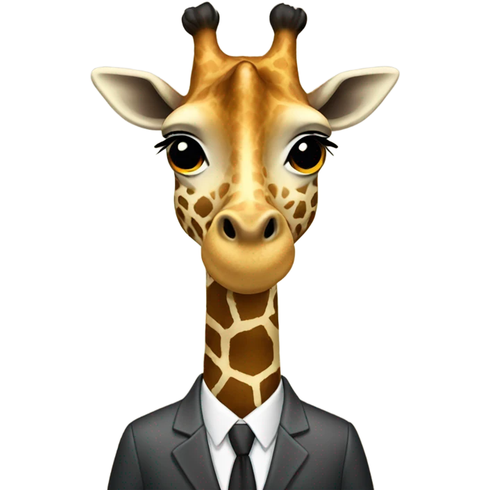 Giraffe with a suit emoji
