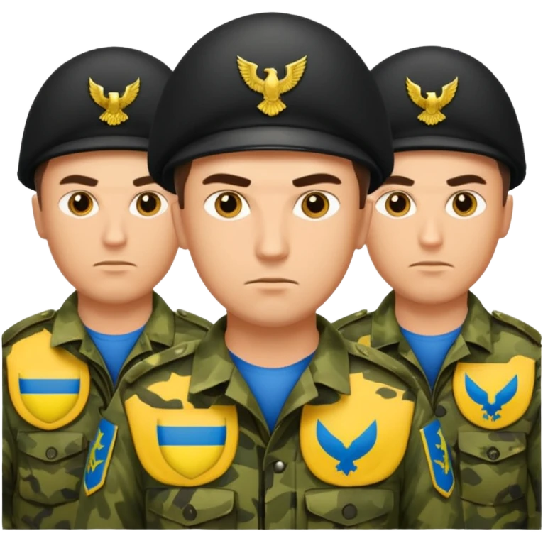 Ukrainian intelligance agency warrior men company group team emoji