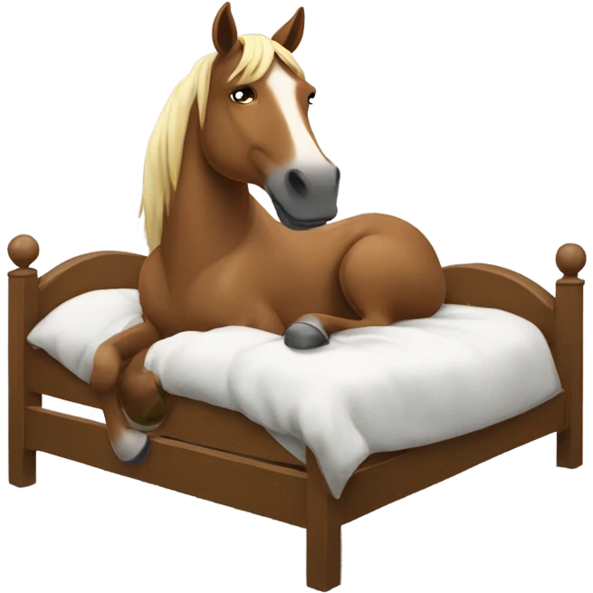 Horse in bed emoji