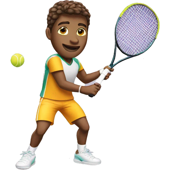 tennis player with racquet  emoji
