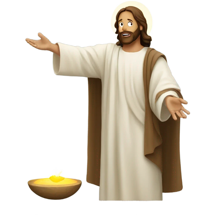 Jesus performing a miracle emoji