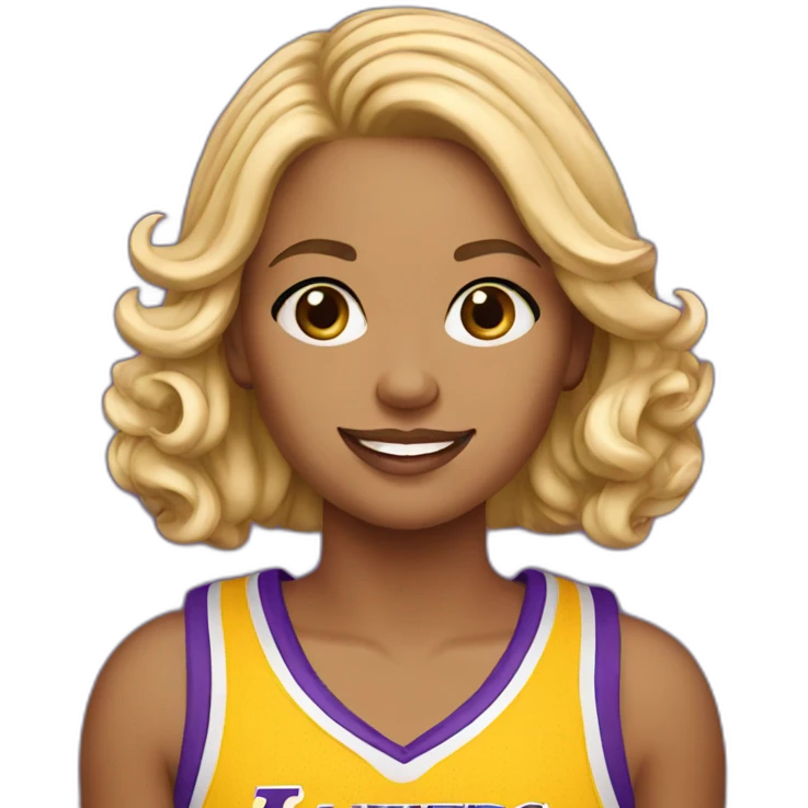 lakers girl white emoji